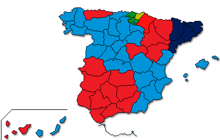 Candidaturas con ms concejales por provincia